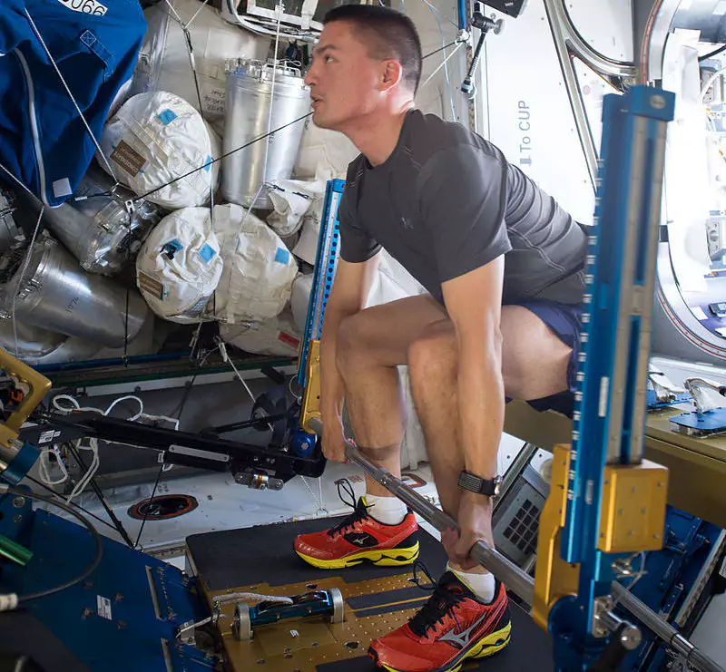 ARED Exercise in Space Station