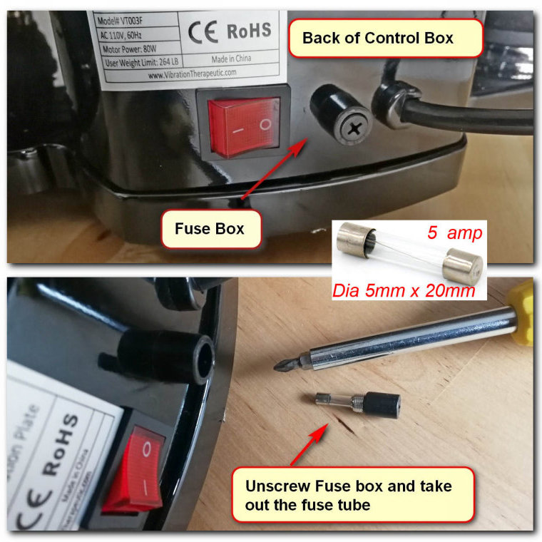 VT003F blown fuse