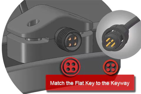 VT007 Vibration Plate Connector Keyway